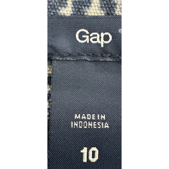 Vintage Y2K Gap Size 10 Medium Low-Rise Mini Skirt Thick Fabric Blue Geometric - Picture 3 of 6